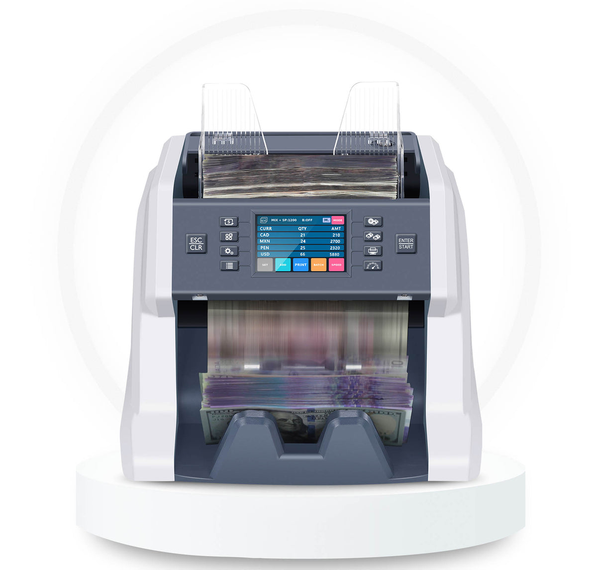 Ribao BC-55 Bank Grade Multi-Currency Value Counter Machine