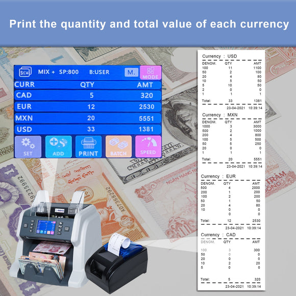 Thermal Printer For Mixed Bill Counter&Banknote Sorter - RIBAO TECHNOLOGY