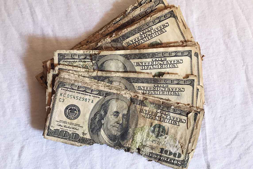 Health Risks of Counting Dirty Money