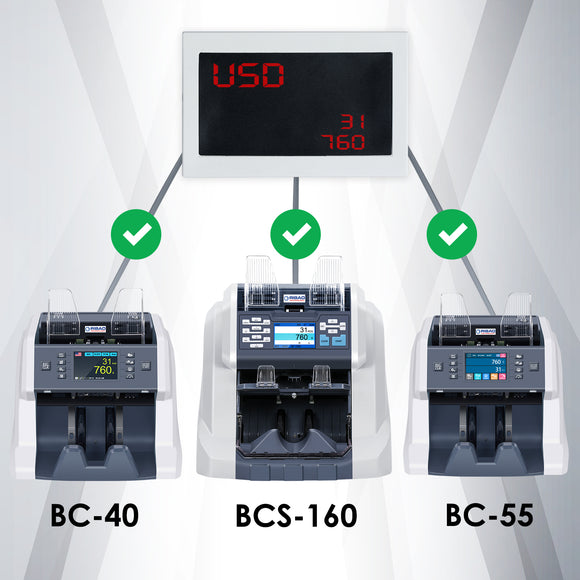 External Display For Money Counter & Sorter BC-40,BC-55, BCS -160