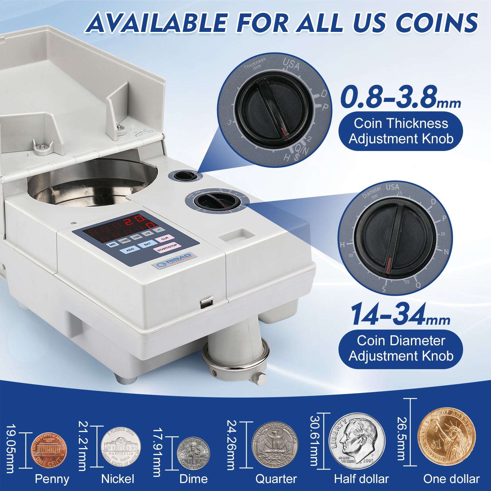 Portable High Speed Coin Counter CS-10S (refurbished, like new)