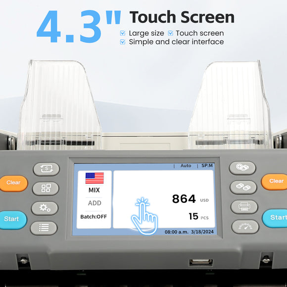 Refurbished Like New Multi Currency Mixed Denomination Bill Counter MC-50