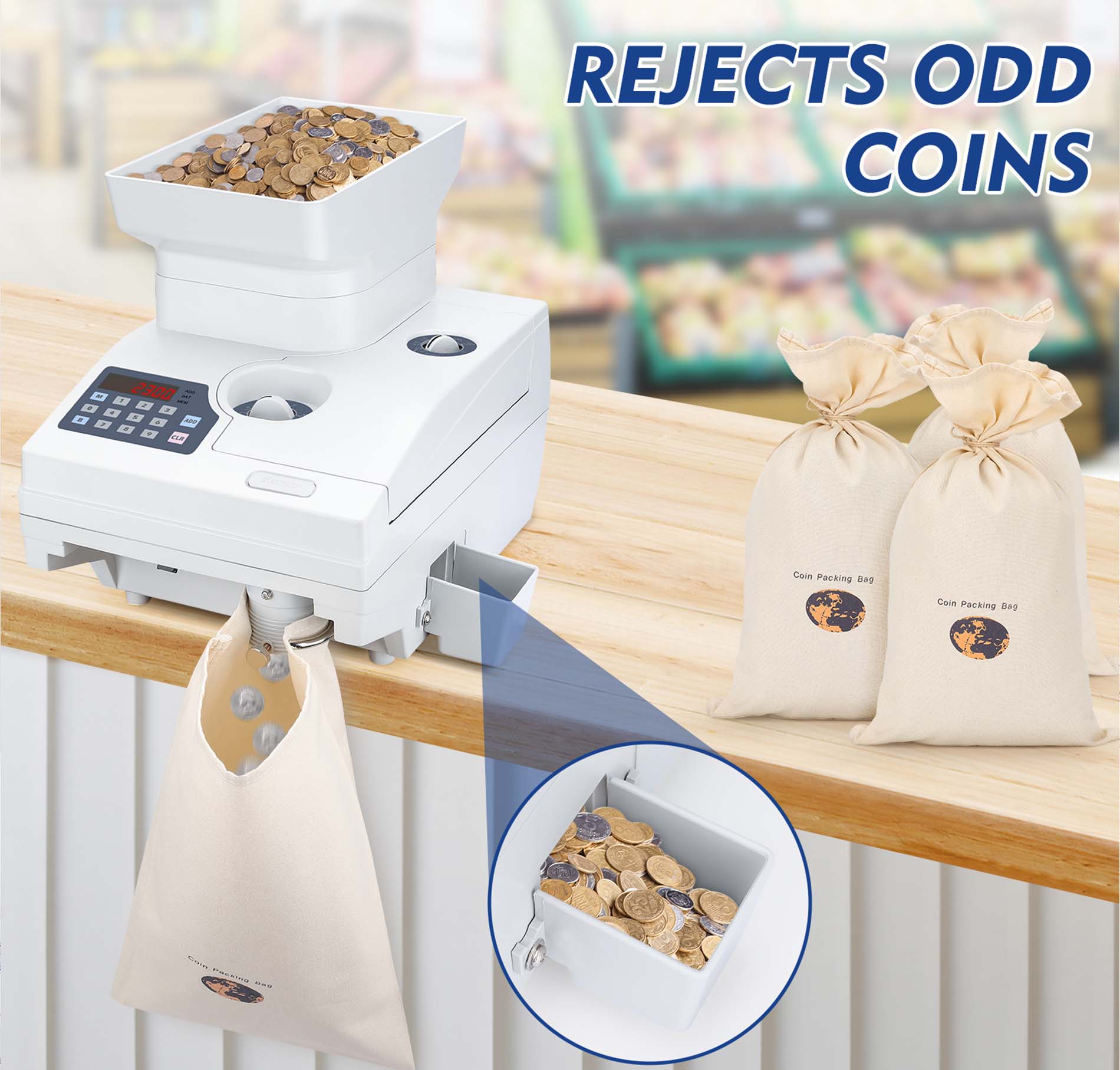  Goplus Electric Coin Counter, Coin Sorter Machine Large  Capacity 330 Coins/min with LED Counting Display, Coin Tubes, Supports All  U.S. Coin Currency (Black) : Office Products