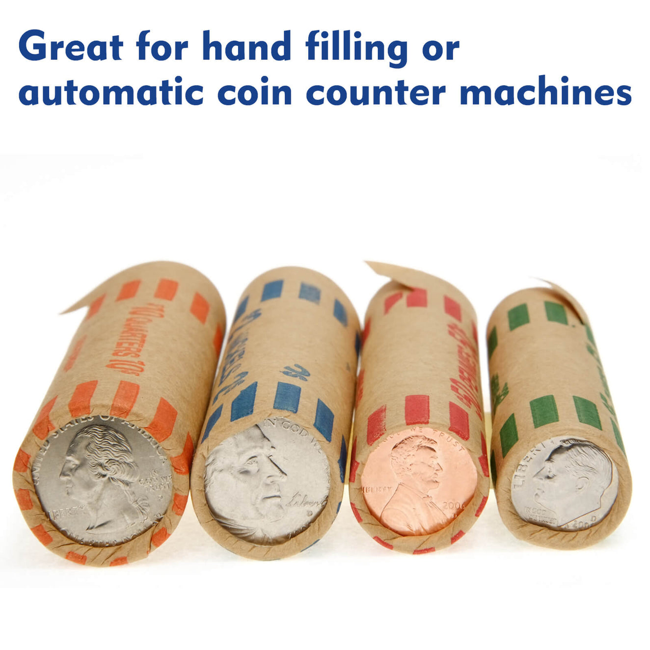 662 Wrapper Assorted Preformed Crimped End Coin Roll Wrappers