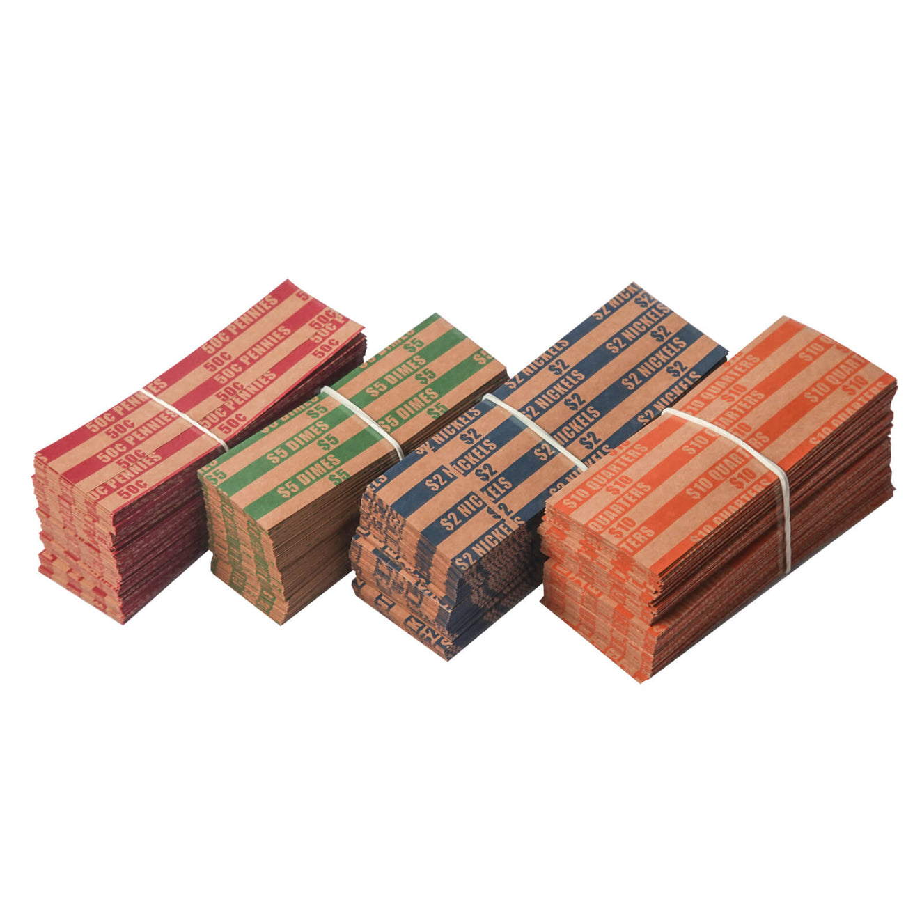 662 Wrapper 400 Assorted Bundle Flat Striped Coin Wrappers | Ribao Technology