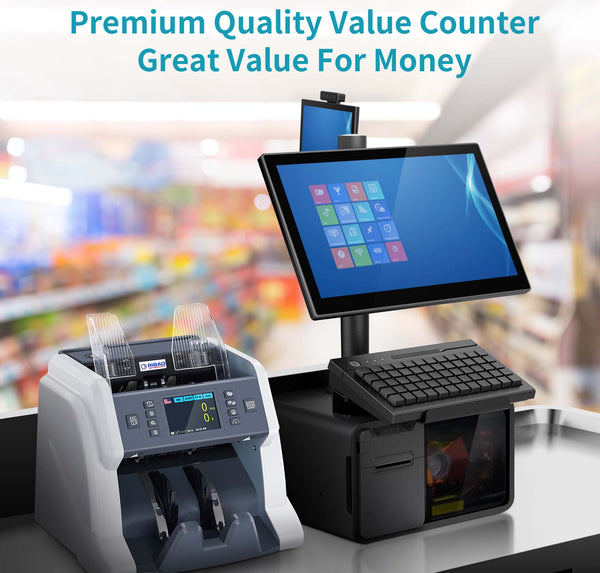 Ribao BC-40 Compteur De Billets à Dénomination Mixte, Comptage De Valeur Compteur De Billets Multi Devises Detection De Contrefacon Cisuvmgir Pour Les Entreprises